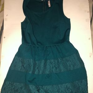 Teal Lace Dress